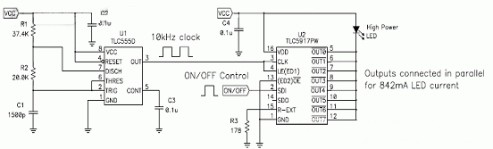 TLC555 ��ʱ������ LED ��������΢������